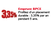 Emprunt BPCE à 3,35%