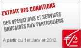 Tarification opérations et services