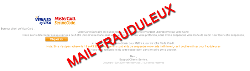 Alerte phishing août 2010